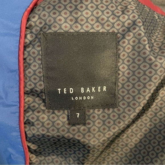 Ted Baker Mens Blue Puffer Duck Down Filled Vest Sleeveless Top Zip Up Large - Picture 3 of 4